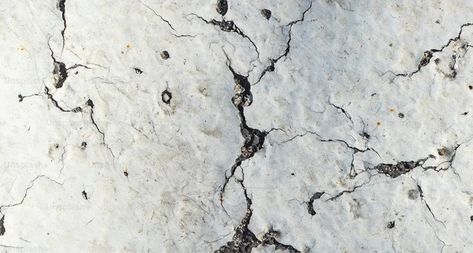 cracked concrete close up